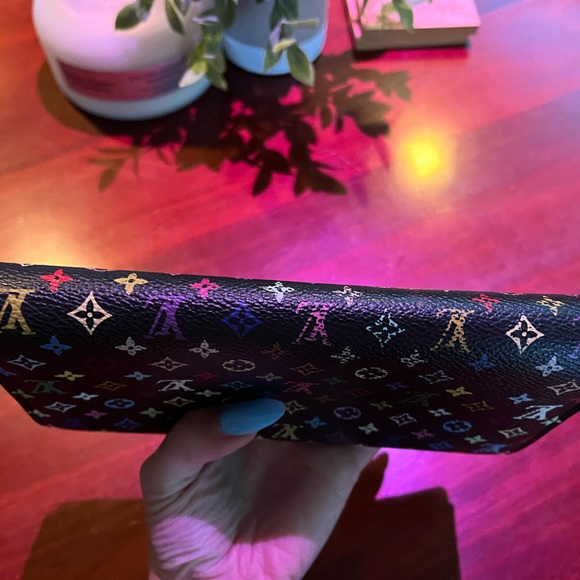 SOLD 💙💙 Authentic Limited Louis Vuitton Monogram Black Multicolor Wallet - Picture 4 of 16